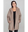 Дамско палто в цвят мока Arilda-2 снимка