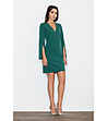 Зелена рокля с дълги ръкави Volena-0 снимка