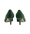 Зелени дамски велурени обувки с декорация Sarifa-3 снимка