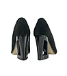 Черни велурени дамски обувки с ефектен ток Tiera-3 снимка