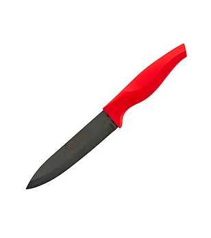 Керамичен нож в черно и червено Atlanta 13 см снимка