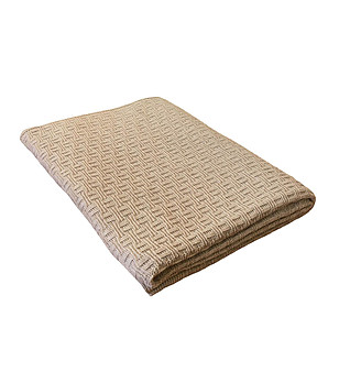 Плетено одеяло в цвят капучино 130x170 см снимка