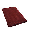 Плетено одеяло в цвят бордо 130x170 см-0 снимка
