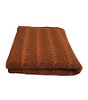 Плетено одеяло в кафяво 130x170 см-1 снимка