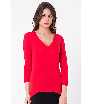 Червена дамска блуза Celestina снимка