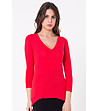 Червена дамска блуза Celestina-0 снимка