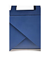 Синя дамска кожена чанта Fiona-4 снимка