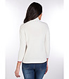 Дамски памучен пуловер в цвят екрю Tiera-1 снимка