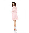 Розова рокля с волани Merina-3 снимка