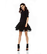 Черна памучна рокля Ilaria-4 снимка