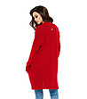 Червена плетена дамска жилетка Bibiana-1 снимка