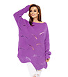 Дамски пуловер в лилаво Mevita-0 снимка