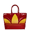 Дамска чанта в червено и жълто Beach-0 снимка