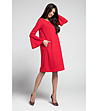 Червена рокля с ефектни ръкави Lusia-0 снимка