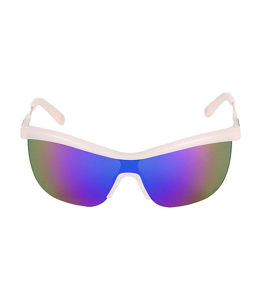 Unisex слънчеви очила тип маска в бледорозово снимка