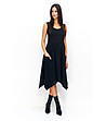 Черна рокля без ръкави Letizia-0 снимка