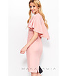 Розова рокля с имитация на пелерина Nona-1 снимка