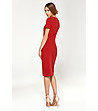 Червена рокля с къс ръкав Dinah-1 снимка