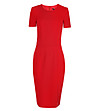 Червена рокля с къс ръкав Dinah-2 снимка