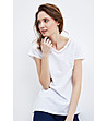 Дамска памучна блуза в бяло Gabrielle-0 снимка