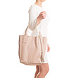 Дамска кожена чанта Lissa в светлорозово-4 снимка