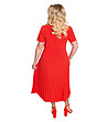 Червена рокля с фризе Corte-1 снимка