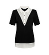 Дамска блуза в черно и бяло Collare-1 снимка
