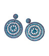 Сини дамски кръгли обеци Idalia-0 снимка