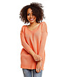 Оранжев дамски пуловер Tina-2 снимка