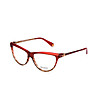 Дамски рамки за очила в червено със златисти елементи-0 снимка