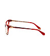 Дамски рамки за очила в червено със златисти елементи-2 снимка