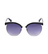 Дамски слънчеви очила в черно с ефектен дизайн-1 снимка