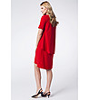 Червена рокля имитираща блуза и пола Ilana-1 снимка