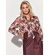 Дамска многоцветна блуза с флорален принт Caren-2 снимка