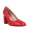 Червени дамски обувки от естествена кожа Gabi-1 снимка