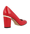 Червени дамски обувки от естествена кожа Gabi-2 снимка