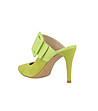 Светлозелени дамски обувки с отворена пета Eve-2 снимка
