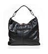 Дамска кожена чанта в черно Irosa-1 снимка