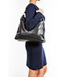 Дамска кожена чанта в черно Irosa-4 снимка