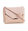 Малка дамска розова чанта от естествена кожа Izala-2 снимка