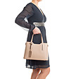 Елегантна кожена чанта Shania в светлорозово-4 снимка