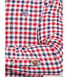 Карирана памучна мъжка риза в червено и тъмносиньо Pau-4 снимка