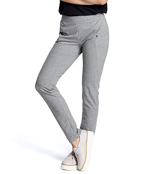 Дамски панталон в сив меланж Glorie с памук снимка