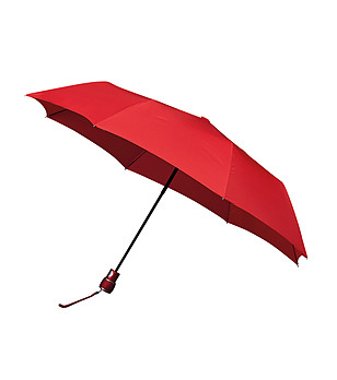 Червен дамски сгъваем чадър снимка