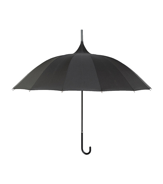 Голям ефектен черен чадър снимка