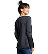 Дамска памучна блуза Samantha в цвят графит-1 снимка