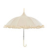 Елегантен дамски чадър в цвят екрю-0 снимка