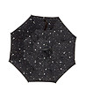 Черен чадър с обратно отваряне, вътрешен принт и светлоотразителен кант-1 снимка