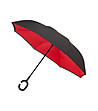 Unisex чадър в черно и червено -2 снимка