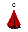 Unisex чадър в черно и червено-3 снимка